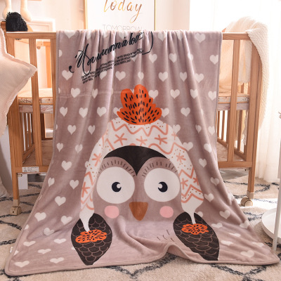 Picture of Children's Blanket Kindergarten Spring and Autumn Baby Coral Fleece Blanket Spring and Summer Single Layer Thin Blanket Office Nap