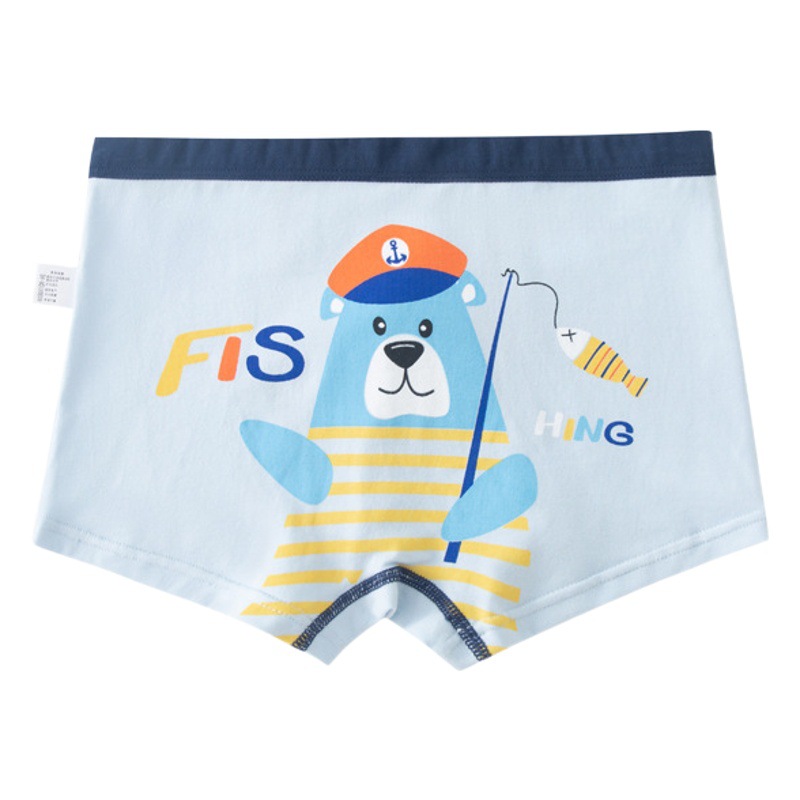 Children's Pure Cotton Crotch Underwear Category a Boys' Boxer Cartoon Boys 2-15 Years Old Cross-Border Wholesale