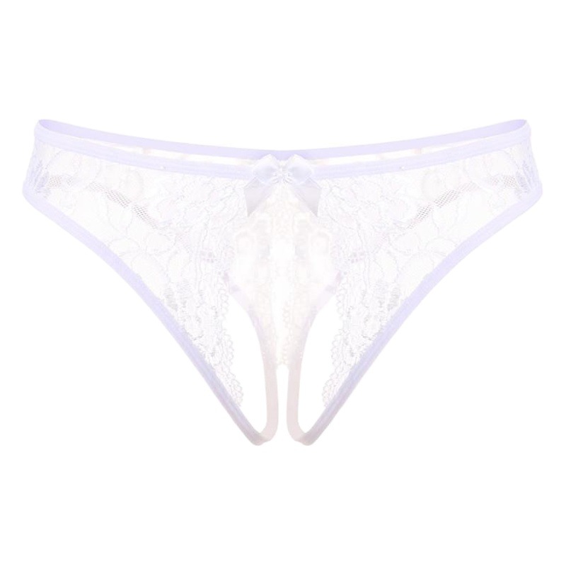 Sexy Lace Hot Open Sexy Panties Low Waist Beautiful Buttocks Transparent Temptation T-Pants Sexy Thong Women's Export Goods