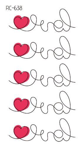 Picture of Ricklon Cross-border Waterproof Valentine's Day Tattoo Sticker Couple Confession Small Fresh Tattoo Sticker Wholesale Tattoo