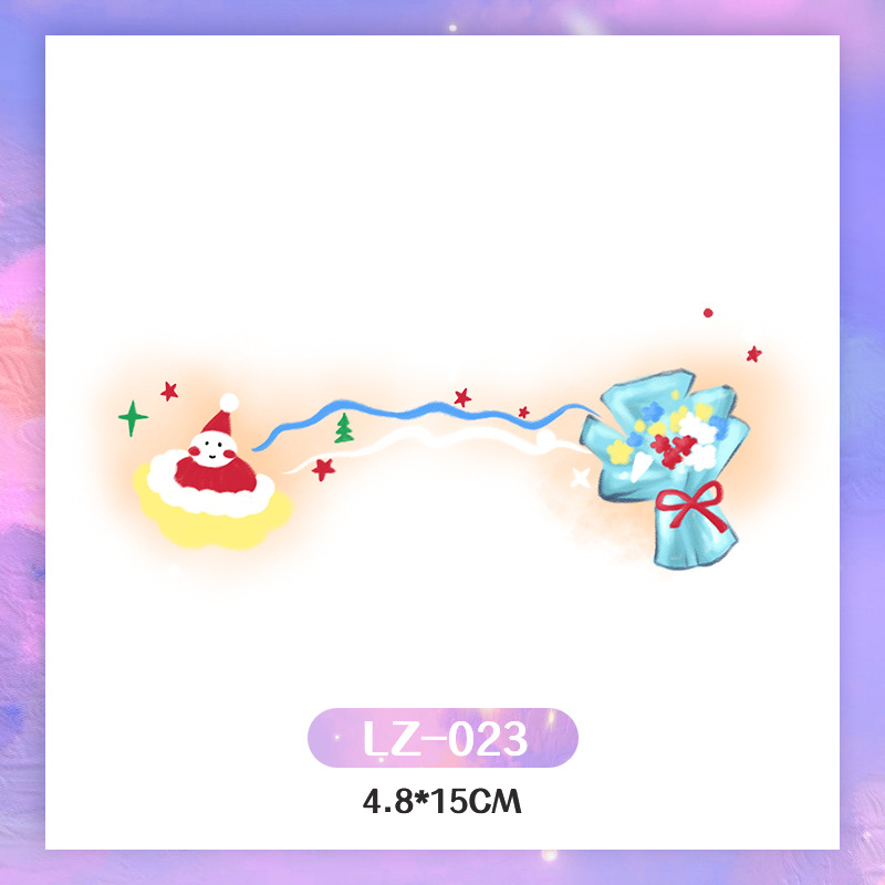 Picture of New Year's Day girl cute face makeup New year new year Creative face stickers love blush cute makeup stickers tattoo stickers
