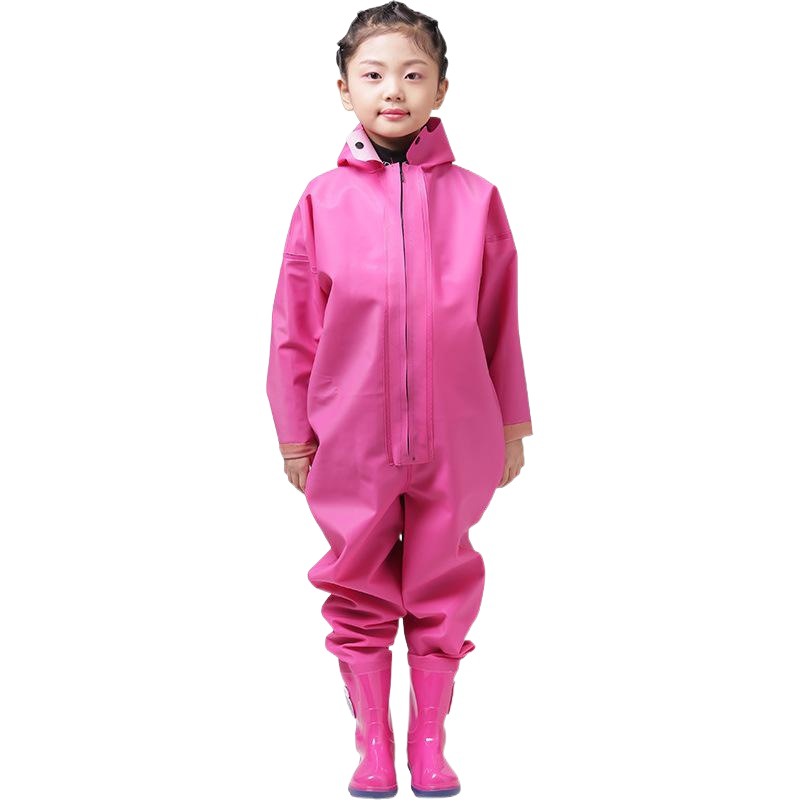Children's Children's one-piece kindergarten sand clothes fishing water fork rain shoes boys and girls waterproof rain pants water pants