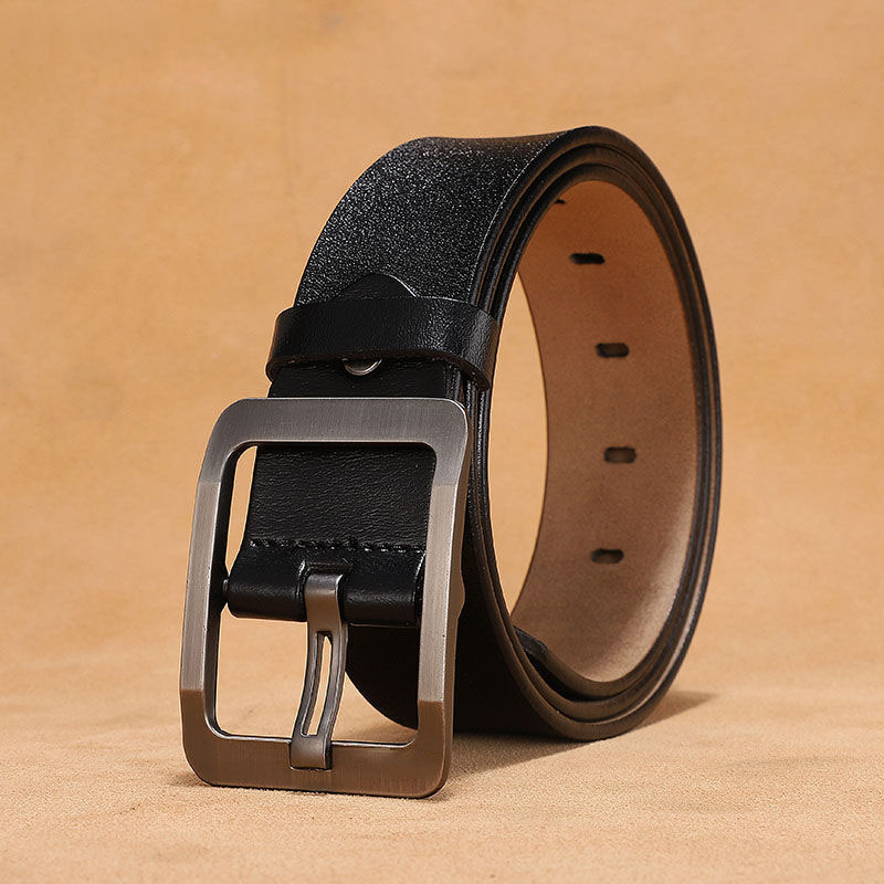 Picture of New belt leather men's belt real cowhide belt casual Joker men's pin buckle belt manufacturers wholesale