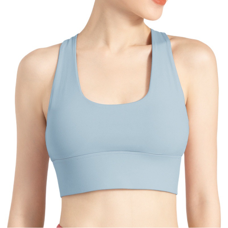 High-End Nylon Shock-Proof High-Intensity Sports Bra Summer Running Fitness Back Top Yoga Bra for Women
