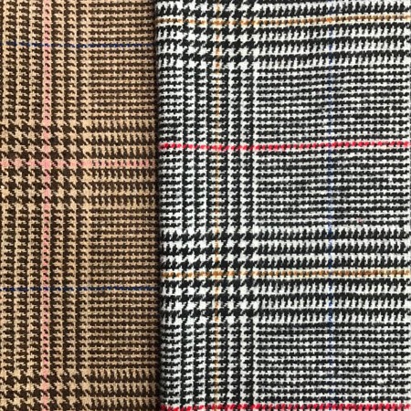 Hot Plaid Woolen Fabric Women's Clothing Overcoat/shoes and Hats Fabric