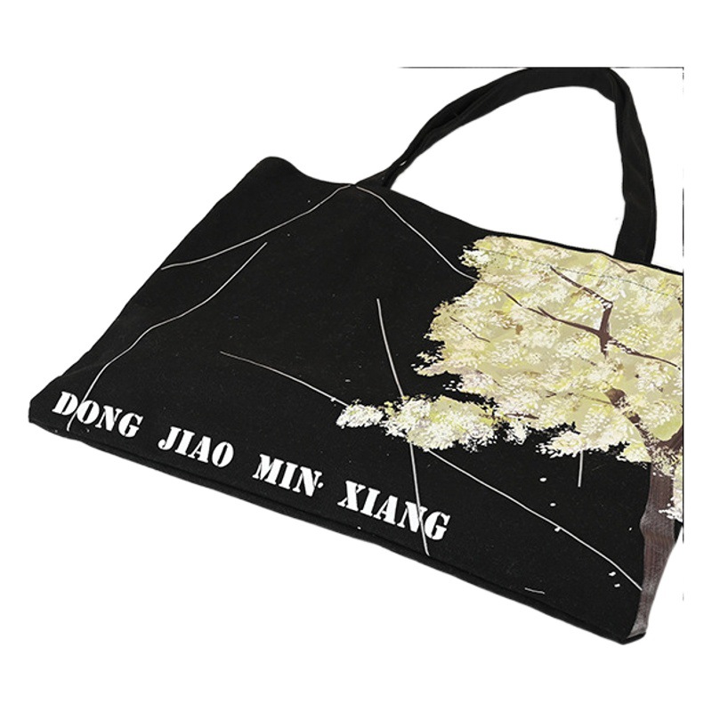 Artistic simple canvas bag custom advertising portable shopping bag custom large personalized hand-painted Amazon tote bag