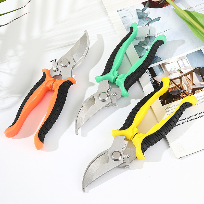 Stainless steel garden scissors gardening fruit branch scissors branch scissors garden tools labor-saving pruning shears in stock factory wholesale