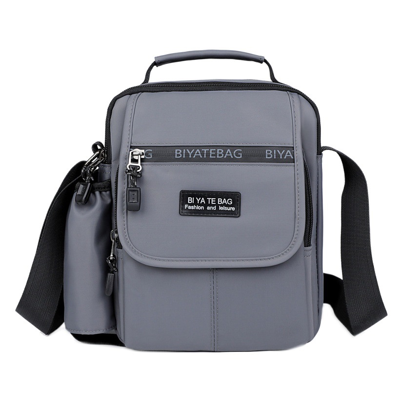 New Shoulder Bag Men's Oxford Cloth Crossbody Bag Men's Business Casual Outdoor Vertical Handheld Small Bag Men's Water Cup Bag