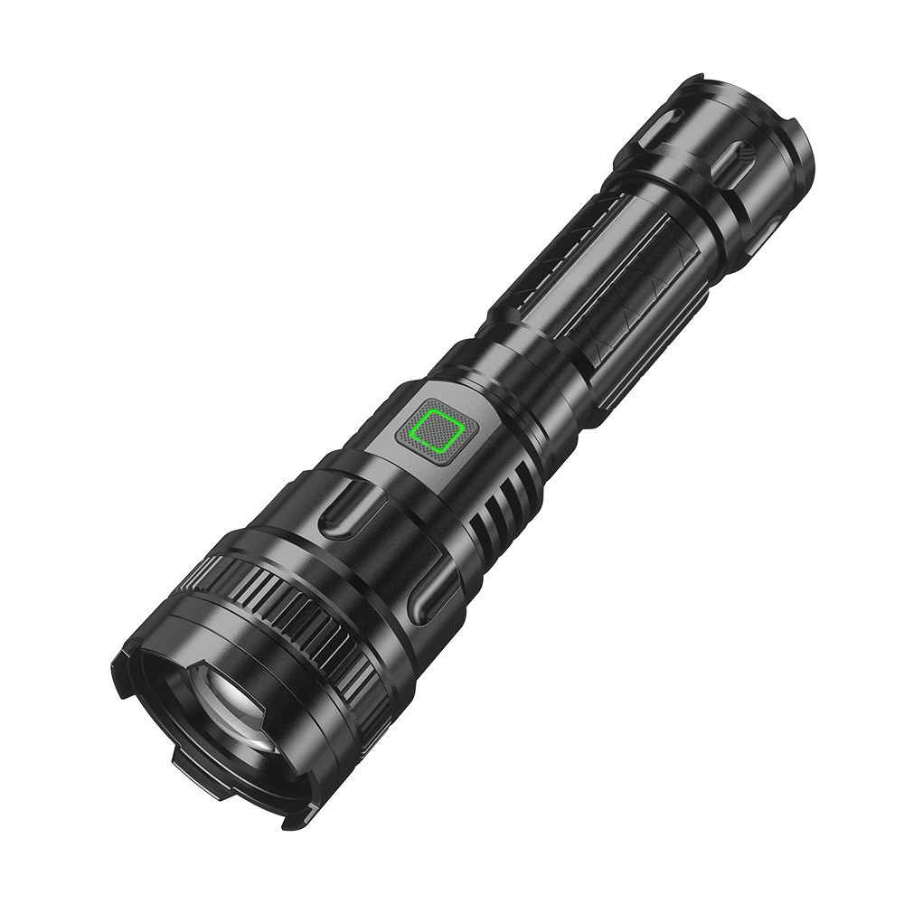 Picture of New strong flashlight super bright long-shot flashlight three-speed adjustment charged display multi-functional outdoor portable flashlight