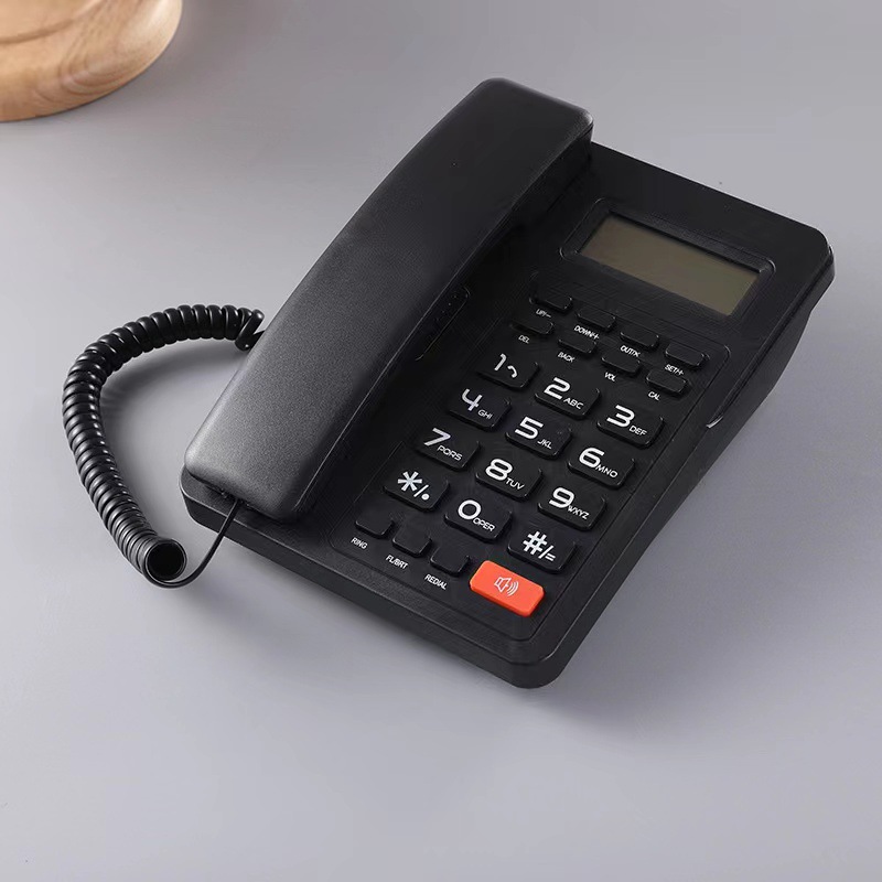 Picture of Cross-border neutral telephone solid color non-logo caller ID landline wired general function telephone in stock
