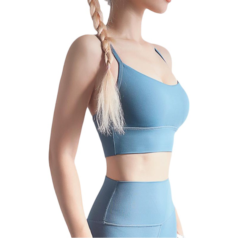 Carefully Selected Naked U-Neck Sports Bra for Outer Wear Y-Shaped Thin Shoulders and Beautiful Back Bra with Widened Hem Yoga Fitness Vest for Women