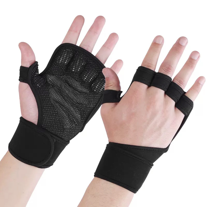 Cross-border wristband fitness half-finger gloves for men and women wear-resistant non-slip outdoor sports cycling training pull-up weightlifting