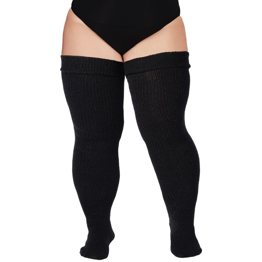 Large Size Women's Thigh Socks Thick Thigh Over Knee Stockings Dance Stage Performance Art Photography Warm Leg Boots Socks