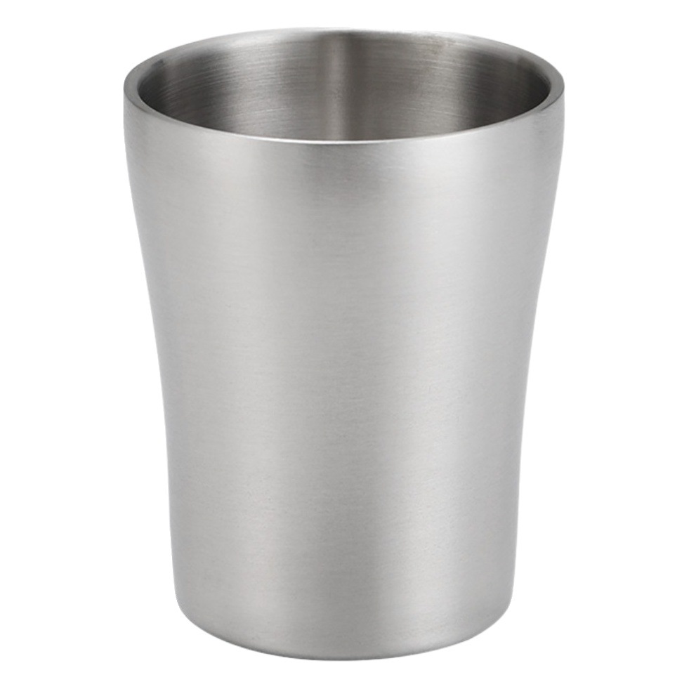 Picture of Korean 304 stainless steel double-layer water cup barbecue restaurant golden beer cup household anti-scald heat insulation cup small waist