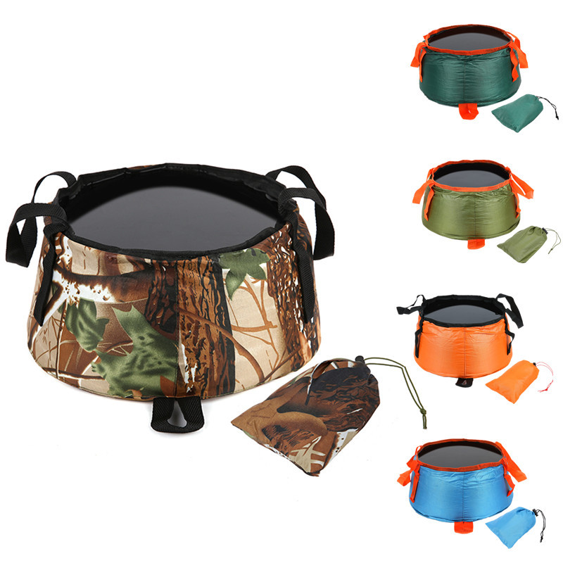 Picture of AYXSEE outdoor folding portable water basin travel camping Hotel Hotel wash face wash feet wash basin delivery storage bag