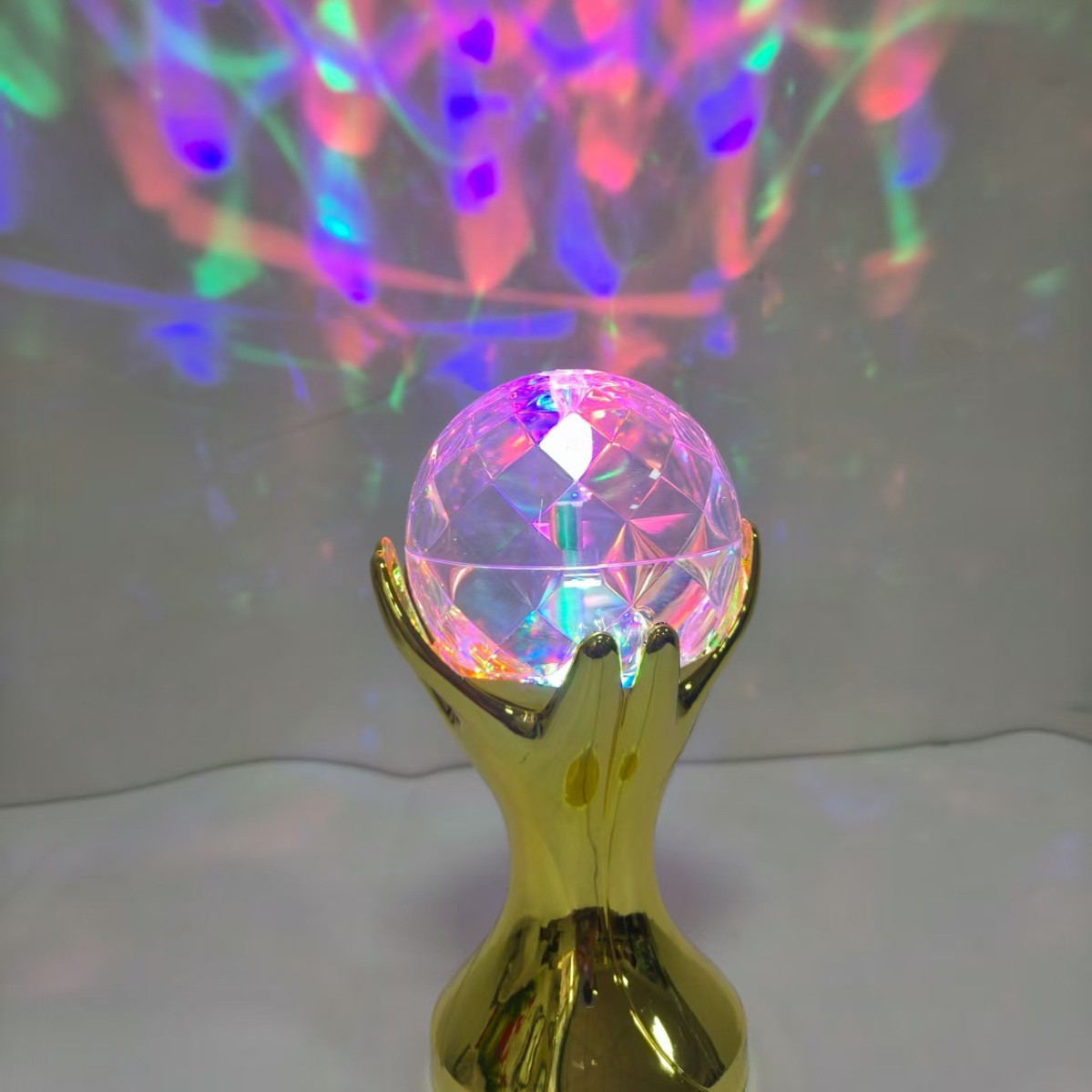 World Football Cup Magic Ball Rotating Light Crystal Stage KTV Bar Laser Colorful Night Light RGB Highlight Lamp Beads