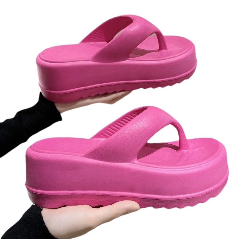 New Eva Flip-Flops for Women, Thick-Soled Flip-Flops, Summer Cross-Border Outer Wear, Increased Soft-Soled Beach Slippers