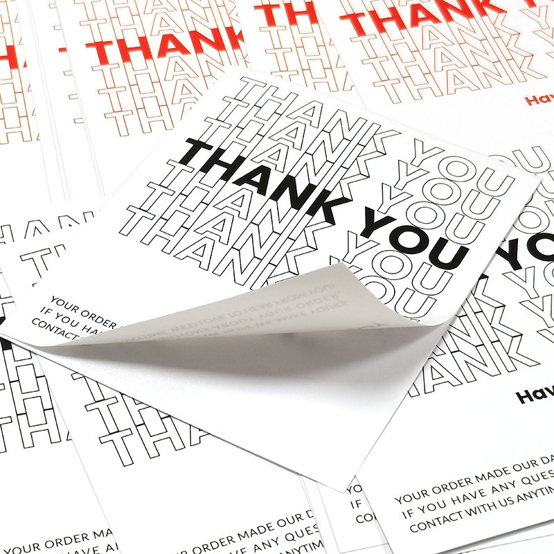 50 stickers/pack thank you stickers Korean ins style gift box sealing label stickers baking cake takeaway box decoration