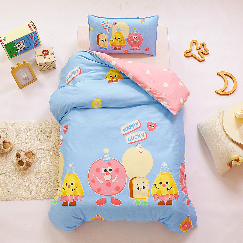 Picture of Kindergarten Quilt Three-Piece Set Baby Nap Quilt Children's Cotton Six-Piece Set Removable and Washable Cartoon Quilt for Summer