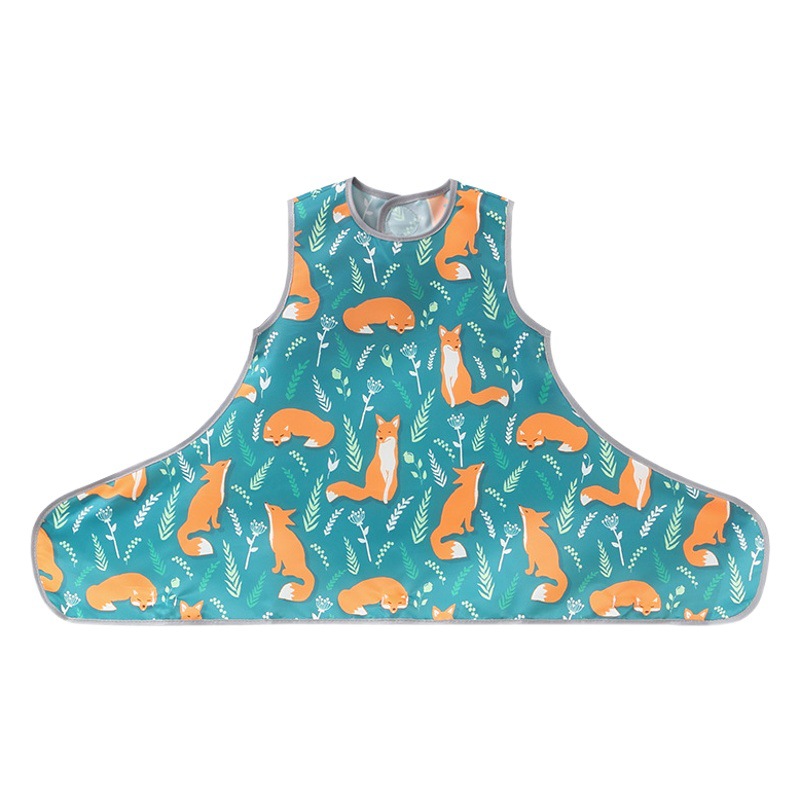 Baby's Dining Bib Summer Waterproof and Dirty-proof Free Washing with Suction Cup Children's Vest Overalls Baby Apron Reverse Dressing