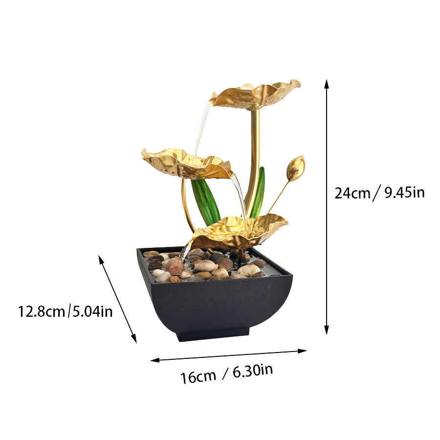 Picture of Water ornaments new products source factory desktop fountain wind pool fish tank decoration iron home decorations gifts