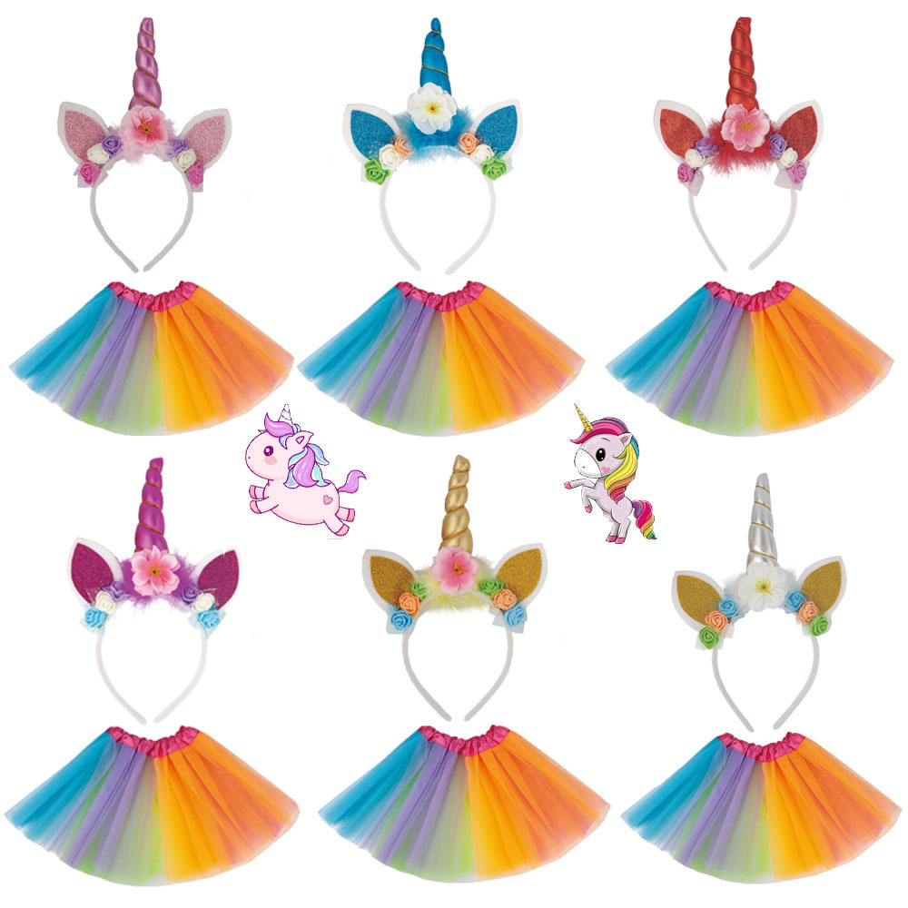 Picture of Halloween cross-border new unicorn hairband children holiday party headdress baby birthday gift hair accessories wholesale