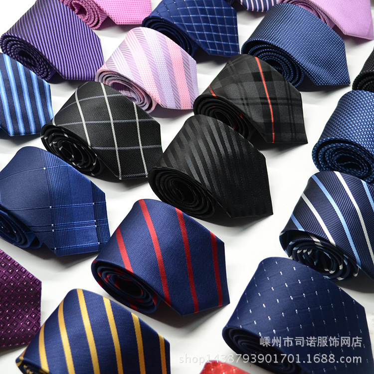 Tie business formal men's tie polyester yarn Arrow 8cm business tie
