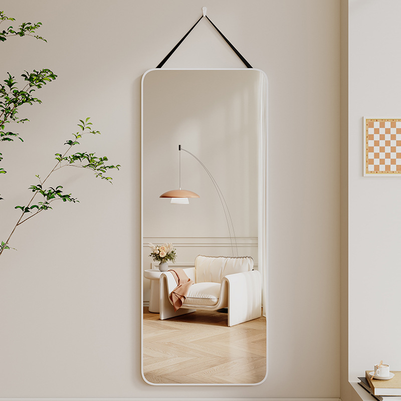 Lanyard Full-Length Mirror Hanging Door Mirror Entrance Dressing Mirror Wall-Mounted Home Bedroom Dormitory Wall-Mounted Fitting Mirror