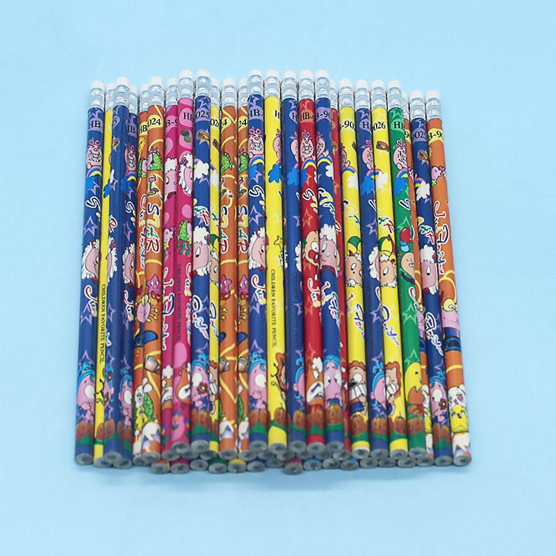 Picture of Pencil Wholesale Drawing Sketch Pen Children's Prize Learning Stationery with Eraser Hexagon Pencil Primary School Students hb Pencil