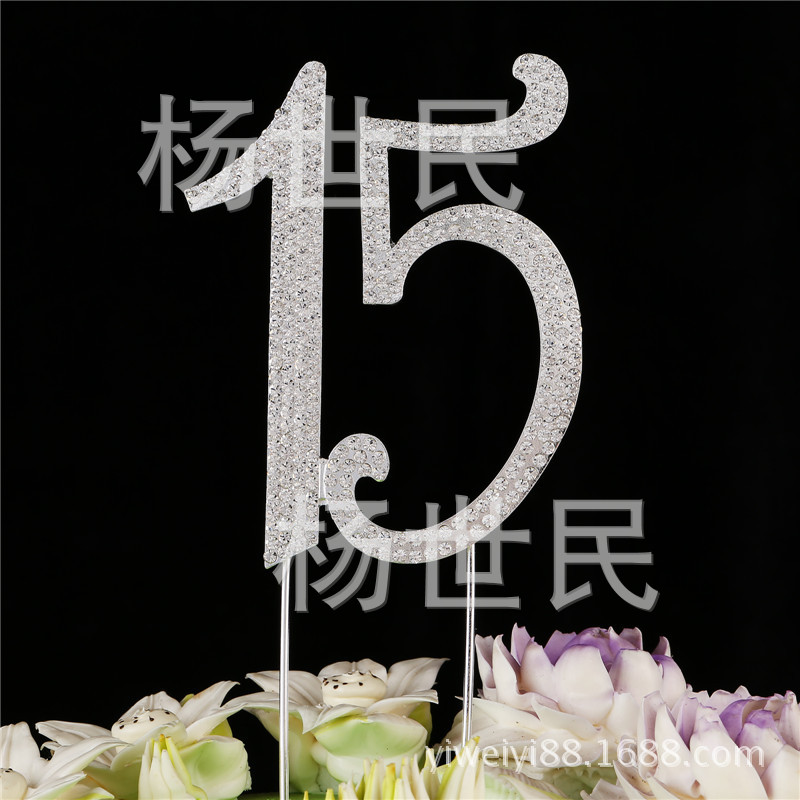 Picture of Wedding cake insert card foreign trade best selling wedding cake accessories large number 50 60 70 90