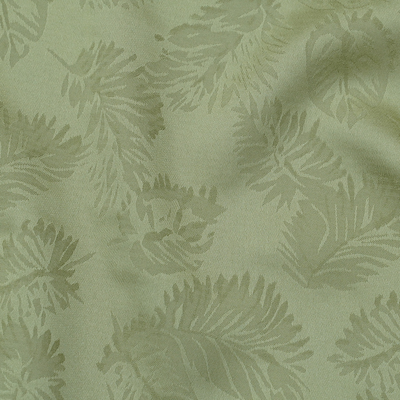 New Chinese-Style Retro Leaf High-Density Satin Jacquard Fabric, Chinese-Style Mamian Skirt Fabric, Children's Clothing Jacket Hanfu Fabric