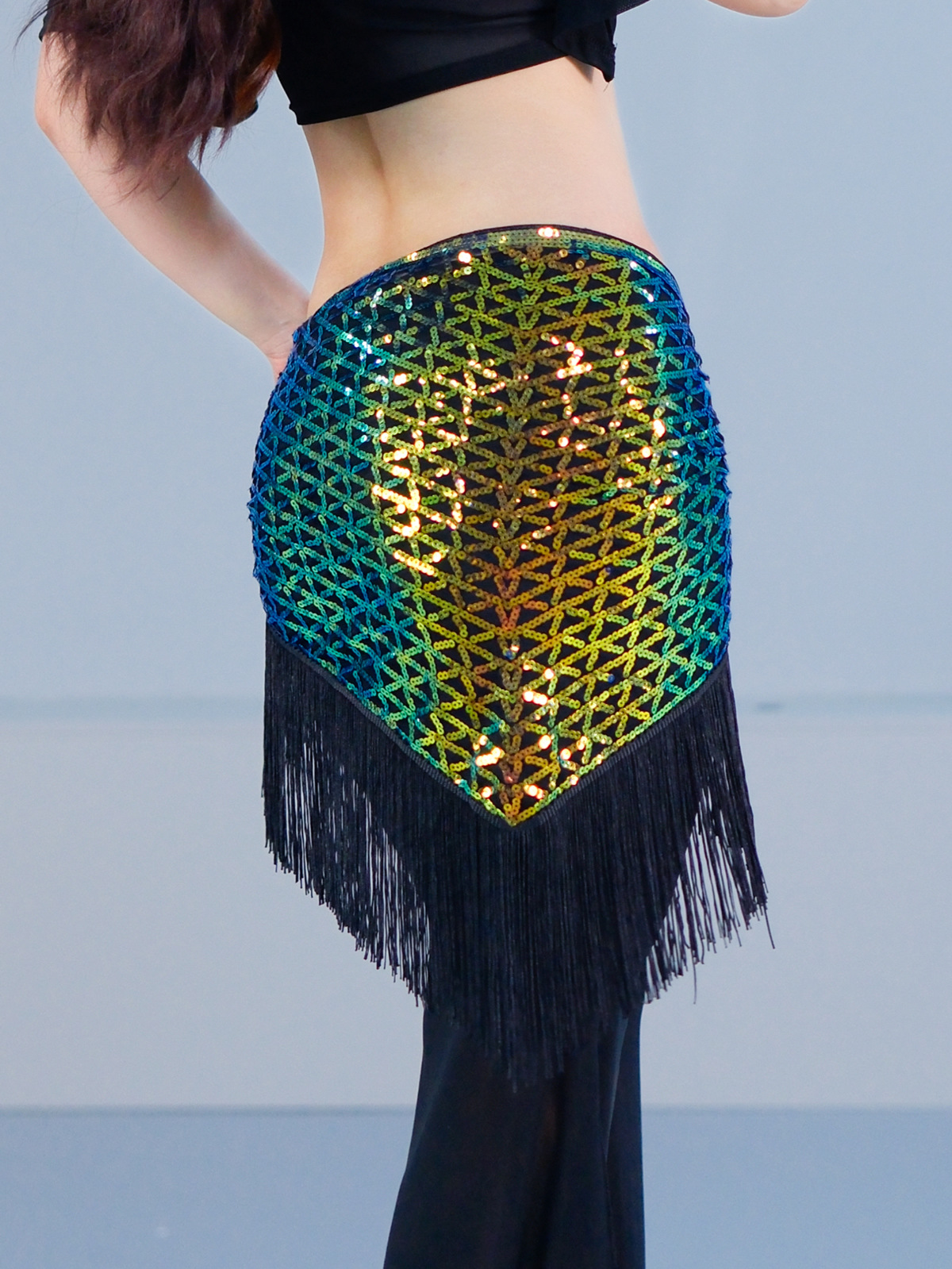Dancer New Belly Dance Hip Scarf Tassel Waist Chain Dynamic Versatile Waist Accessory 1039
