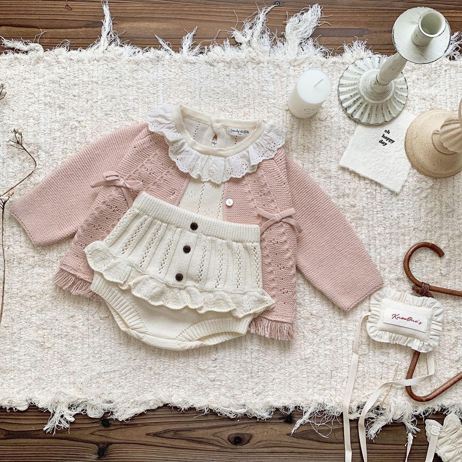Picture of Cutemily Autumn and Winter Cross-border Girls' Crewneck Cardigan Tassel Sweater Women's Baby Cute Nordic Sweater Coat