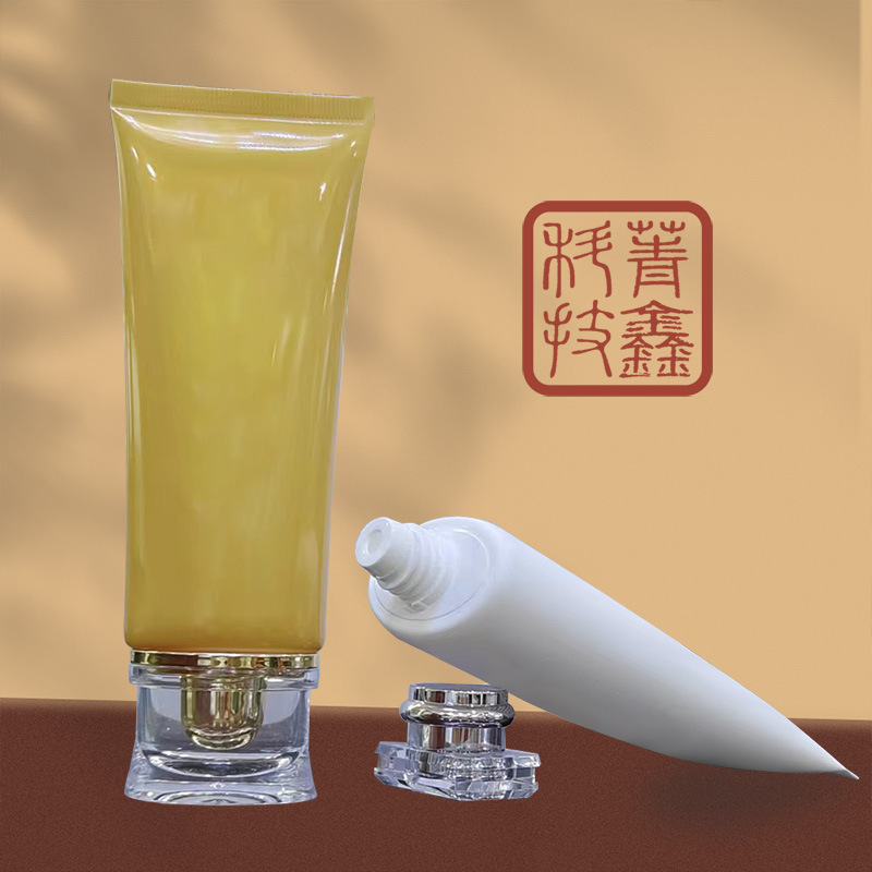 Acrylic Flat Cover Hose Packaging 120g 100ml Facial Cleanser Hose Packaging New Product Hose Aluminum Plastic Pipe Packaging