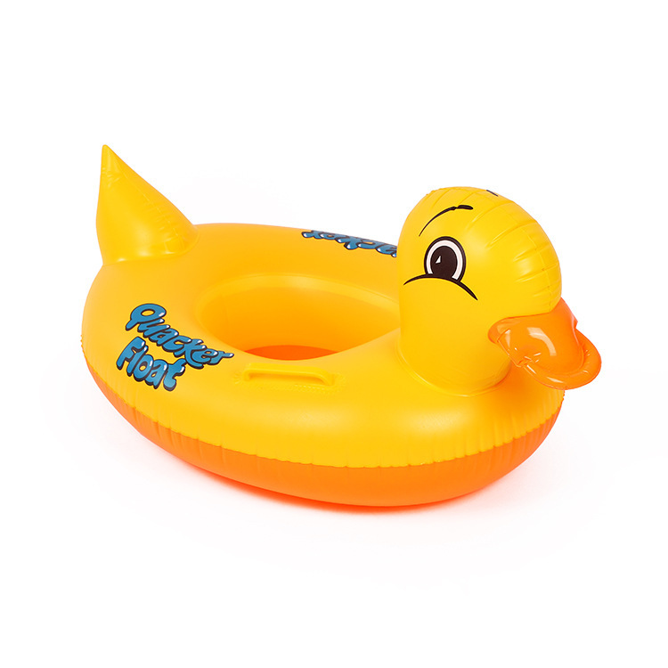 Picture of Factory wholesale water seat children's swimming ring cross-border infant inflatable swimming ring small yellow duck swimming seat ring