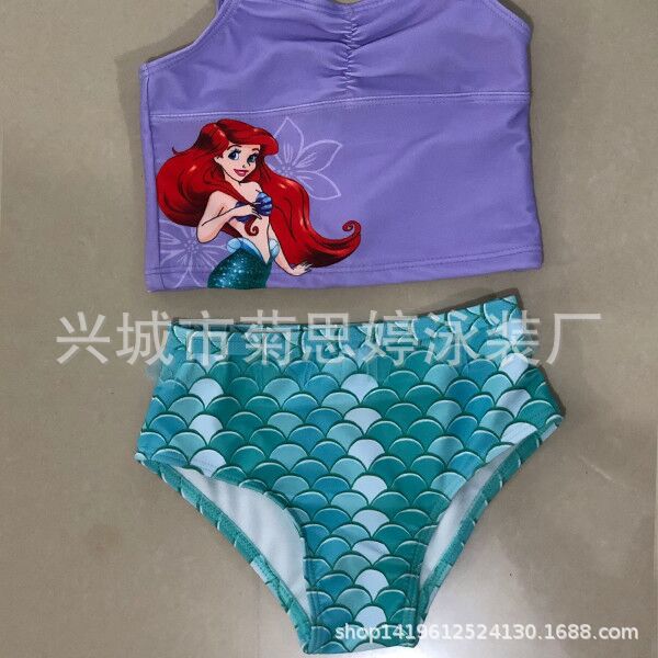 2025 Fashion Girls Bikini Swimsuit Children's Swimsuit Children's Printed Separates Swimsuit New Manufacturer Wholesale