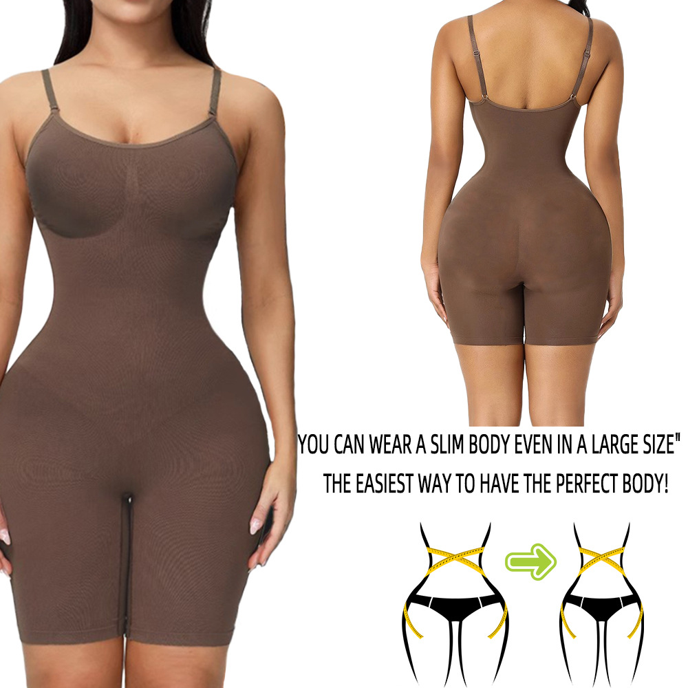 European and American Cross-Border Shaping Jumpsuit Skims Shapewear Push-Up Butt Lifting Tummy Control Pants Women's Large Size Open Boxer Briefs