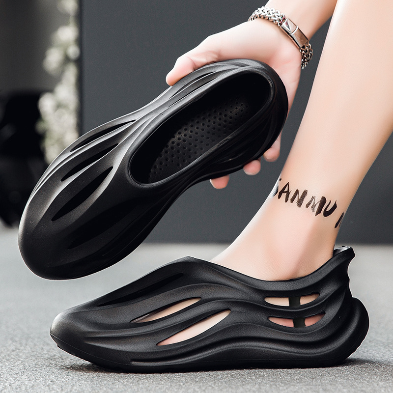 2024 Summer Coconut EVA Hole Shoes Men's Leg Sandals Men's Fashionable Garden Shoes Outdoor Beach Shoes