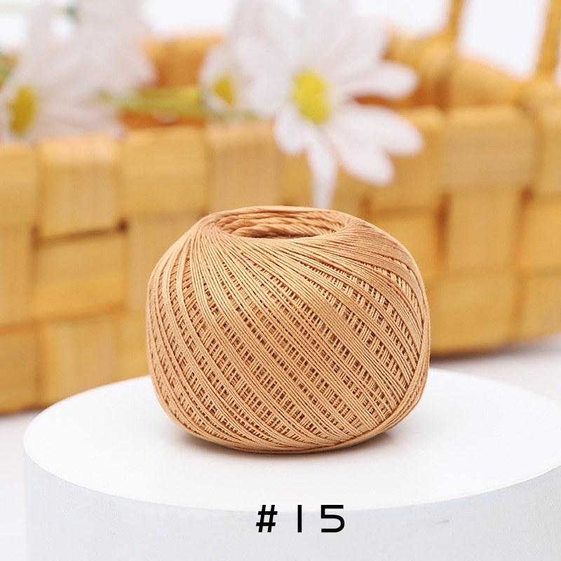Picture of Warm Color No.10 Lace Strongly Twisted Mercerized Pearl Egyptian Long-staple Cotton Handmade Micro-hook Hand-bow Ball 20g Wool Ball