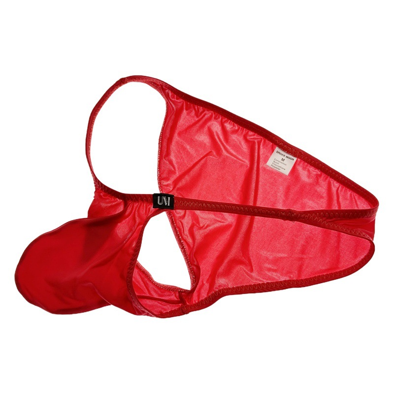 [Factory] Translucent Ice Silk Panties Thin Breathable Men's Low Waist Briefs Bag Sexy Panties 3002