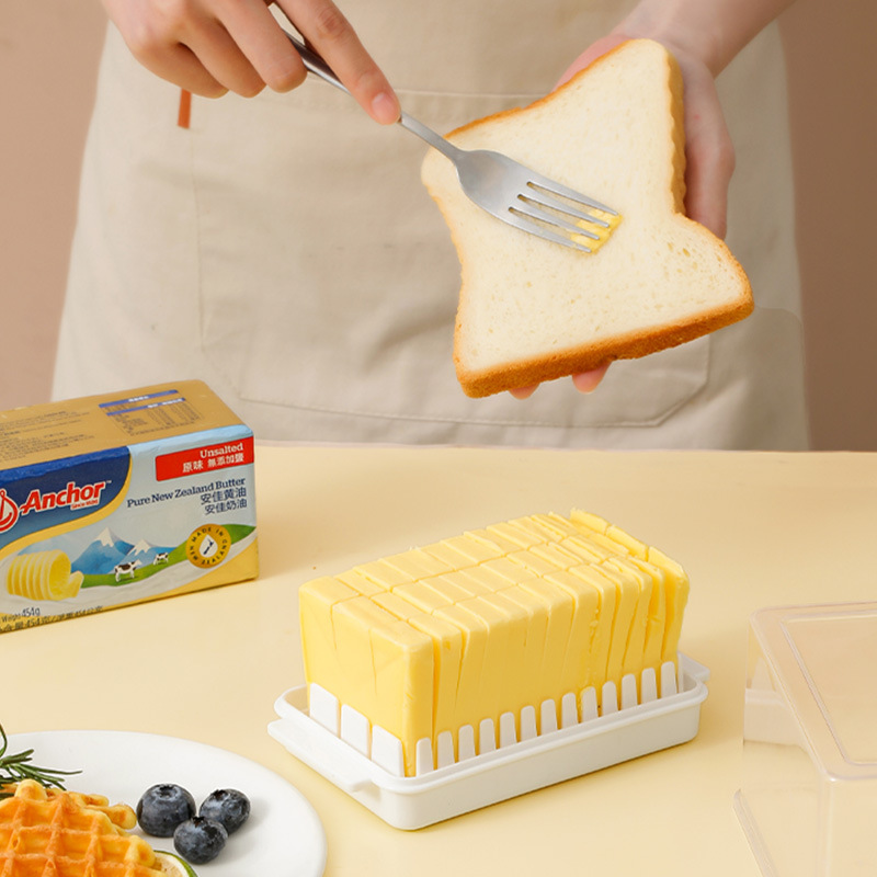 Picture of Butter Cutting Box Butter Tofu Cutting Cutter Refrigerator Fresh Storage Box with Lid Cheese Cheese Storage Box