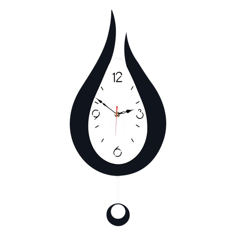 Cross-border Hot Selling Acrylic Swing Wall Clock Living Room Bedroom Simple Quartz Watch Home Decorative Silent Clock