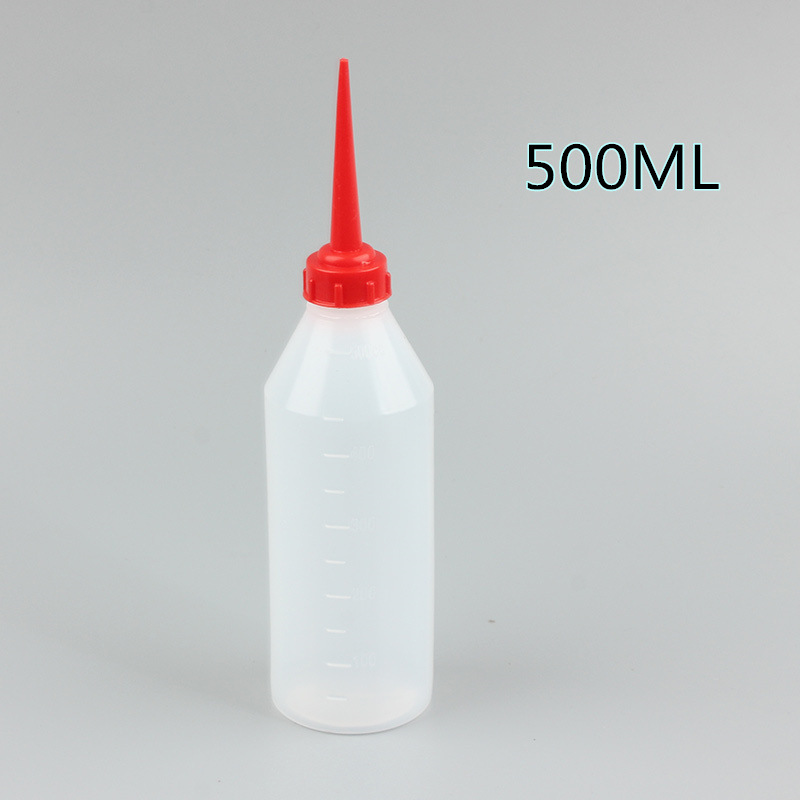 500ml Industrial Dispenser Plastic Oil Pot Plastic Oil Pot with Scaled Pointed Mouth Oil Pot Oil Bottle