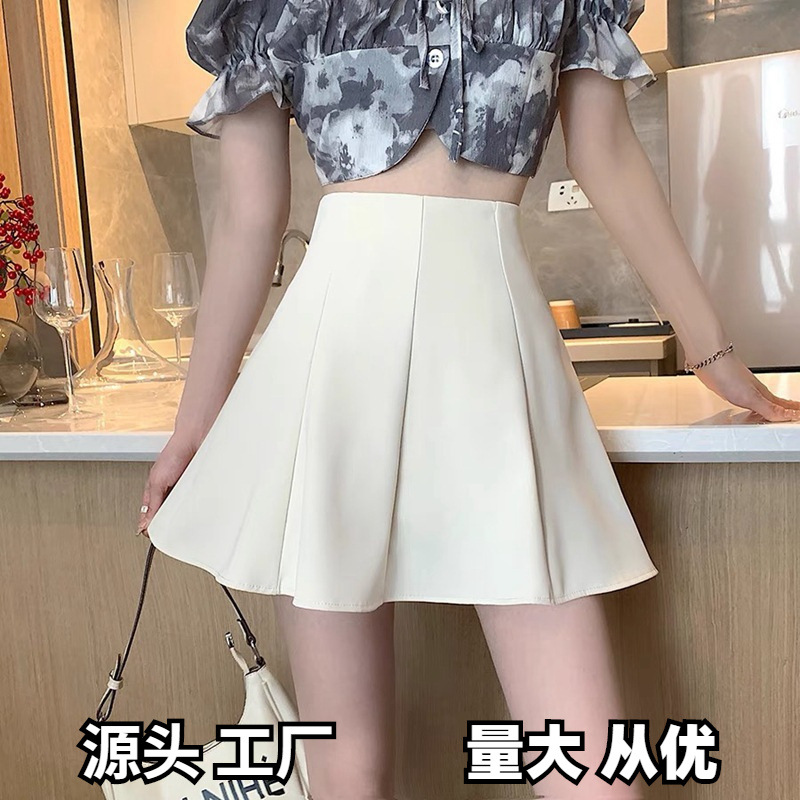2024 Large Pleated Skirt Base Skirt Size Skirt Women's Short Skirt Umbrella Skirt A Pants Spring and Summer Puffy Skirt New Style Character