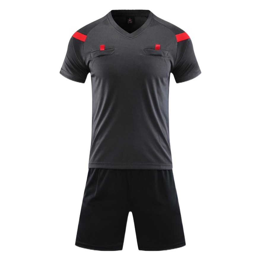Manufacturer Light Board Football Referee Suit Adult Short-Sleeved Football Game Coach Suit Comfortable and Breathable