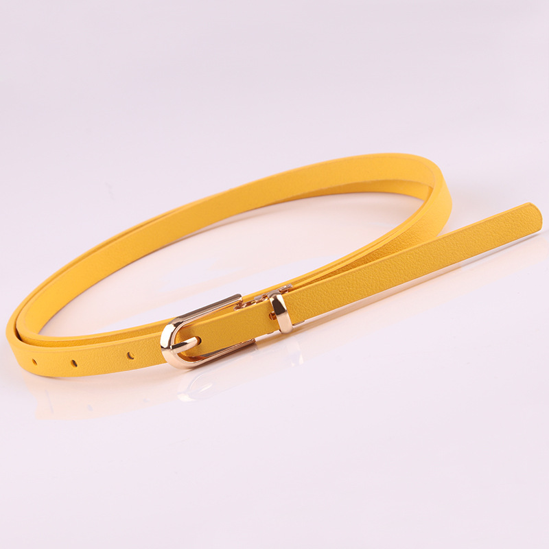 Picture of New Multicolor Decorative dress with Sweater Thin Belt Women's All-match Pin Buckle PU Small Belt Korean Style Trouser Belt
