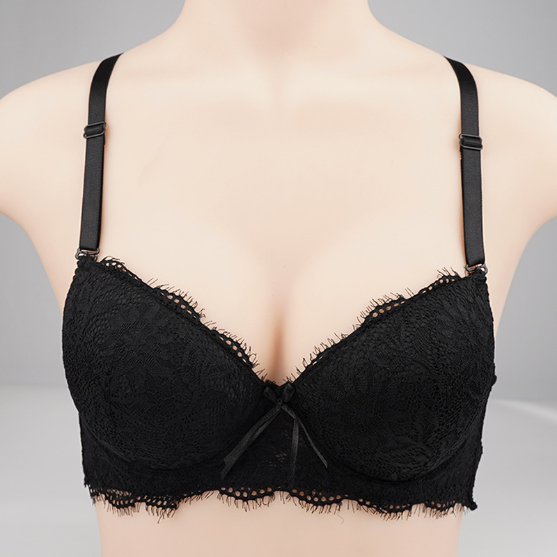 Cross-border explosion lace bra with steel ring massage bra sexy fashion bra gathered underwear collection accessory breast