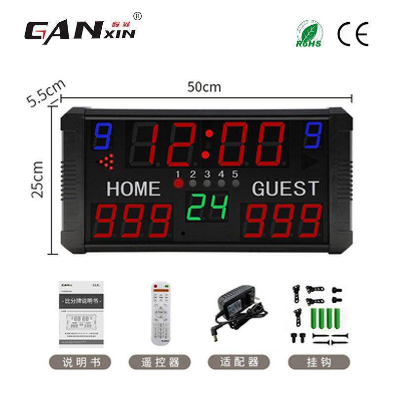 Picture of 14-Bit Basketball Indoor Scoreboard Remote Control 14/24 Seconds Countdown Timer Offensive Time Display Scoreboard Display