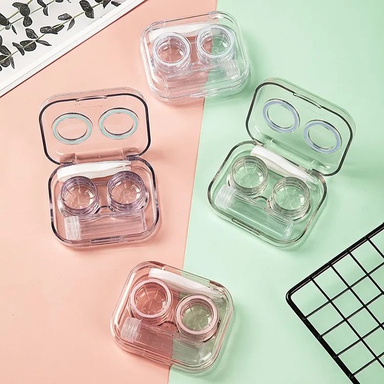 Picture of Contact lens box portable storage box beauty pupil box multiple pairs of simple cold style advanced sense wear aid to take the eye shape