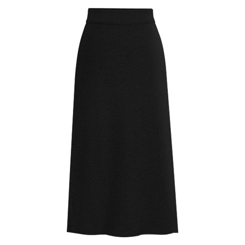 Picture of Skirt women's slimming mid-length plus size woolen skirt split hip skirt one-step skirt high waist long skirt 75cm
